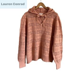 New without Tags. Lauren Conrad Ladies Spring Peach Hoodie Sweater Size …
